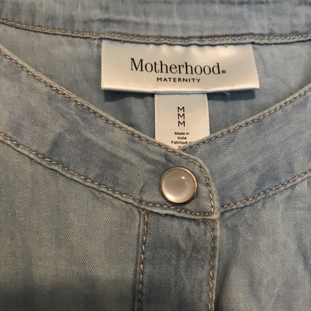Blue jean maternity dress